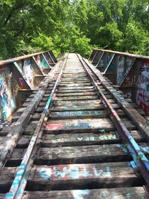 Abandoned railroad tracks by my house