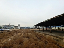 Abandoned railway platform at Wonju South Korea