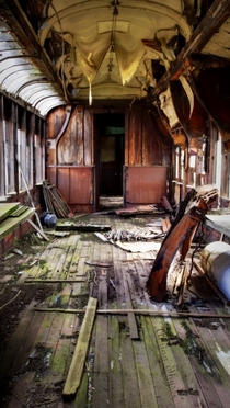 abandoned railway sleeper 