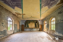 Abandoned rustic rural ballroom in East Germany 