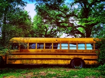 Abandoned school bus La 