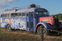 Abandoned school bus Montrose Colorado 