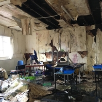 Abandoned school classroom 