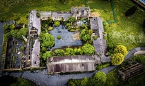 Abandoned school from above