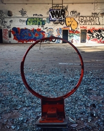 Abandoned school gym in Atlanta Georgia