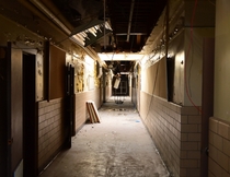 Abandoned school hallway 