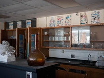 Abandoned science classroom 