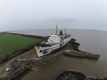Abandoned ship N Wales Coast - TSS Duke of Lancaster Dry docked  unused since   x