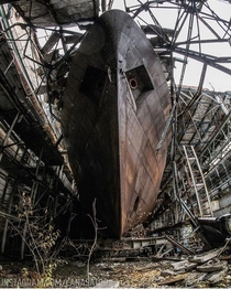 Abandoned shipyard in Russia