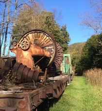 Abandoned side rail near forgotten sawmill