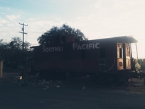 Abandoned southern pacific c- caboose byron ca