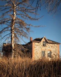 Abandoned stone house on the prairiesOC