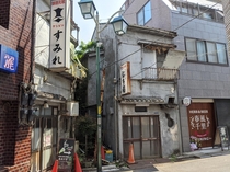 Abandoned stores at the corner Tokyo