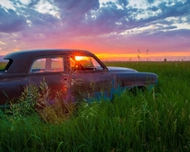 Abandoned Studebaker in a field in Idaho