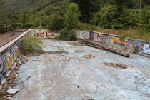 Abandoned swimming-pool in Italy