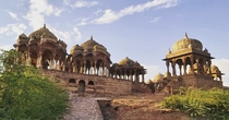 Abandoned temple at the hilltop Pokaran Rajasthan India