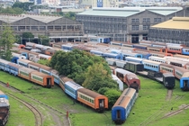 Abandoned train carriages in Kaohsiung Taiwan