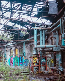 Abandoned train yard in Berlin 