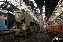 Abandoned train yard in Hungary 