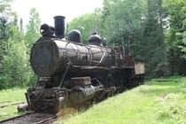 Abandoned trains in the wilderness of Maine