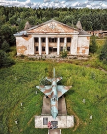 Abandoned-Village in Russia with a fighter jet
