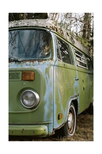 Abandoned VW van in Massachusetts Photo taken on Kodak Portra  by me