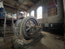Abandoned water-driven turbine plant
