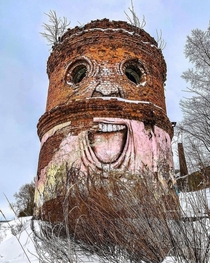 Abandoned water tower in Nizhny Novgorod Russia