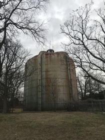 Abandoned water tower looks like it belongs in Fallout