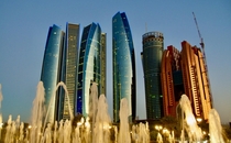 Abu Dhabi - Jumeirah Towers in the sunset