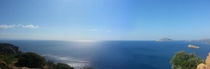 Aegean Sea as seen from the Temple of Poseidon 