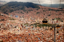 Aerial Cable Car system La Paz Bolivia