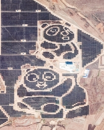 Aerial of the Panda Green Energy power plant in Datong China 