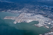 Aerial photograph of San Francisco International Airport 