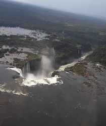 Aerial picture of Iguau falls in ParanBrazil  x