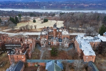 Aerial View Abandoned Asylum 
