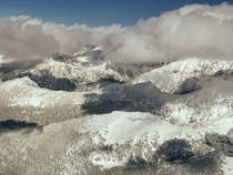Aerial view of Continental Divide near headwaters of Colorado River 