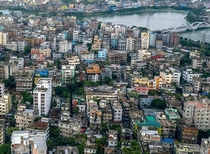 Aerial view of Dhaka capital of Bangladesh Image - M Rahman