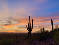 After sunset Tucson Arizona 