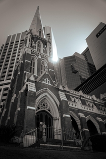 Albert Street Uniting Church in the centre of the city of Brisbane Australia 