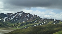 Alien landscape in Landmannalaugar Iceland 