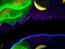 Alien night sky - a digital painting of mine Hope you enjoy