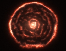 ALMA captured this spiral nebula around the red giant star R Sculptoris that located about  light-years away toward the constellation Sculptor
