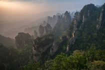 Almost got stuck taking photos on top of Zhangjiajie when the park closed at sunset worth it 