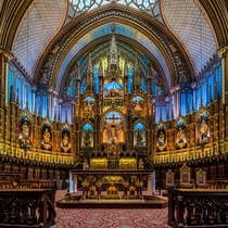Altar Basilique Notre Dame de Montreal Quebec Canada 