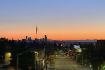 am sunrise over Seattle WA 