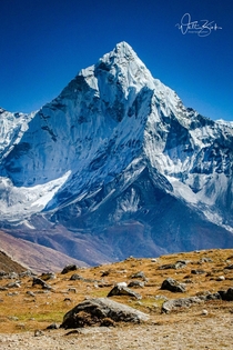 Ama Dablam as seen while trekking to Dzongla Everest region Nepal October   OC