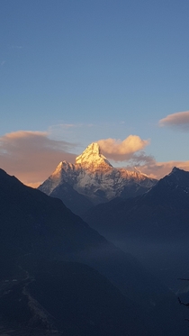 Ama Dablam peak in the Nepalean Himalayas 