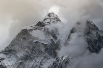Ama Dablam Surrounded by Clouds  Sagarmatha National Park Nepal 