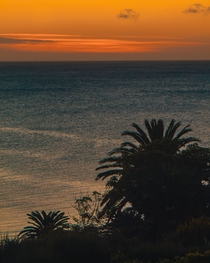 Amazing sunset on Atlantic Ocean Piripolis Uruguay 